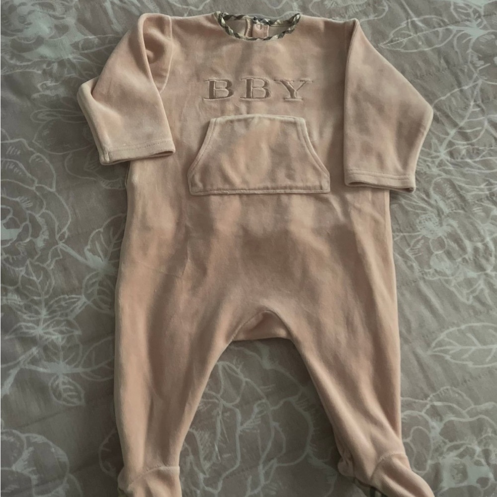Burberry Pink Footie One Piece Cozy Comfort